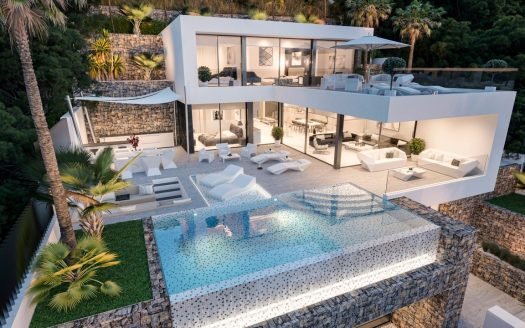 Villa 440m2 en Calpe (Alicante) – 4 habitaciones y 6 baños
