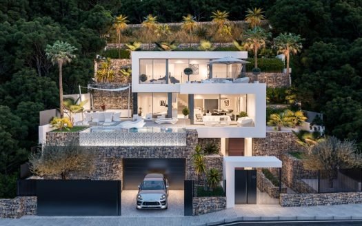 Villa 440m2 en Calpe (Alicante) – 4 habitaciones y 6 baños